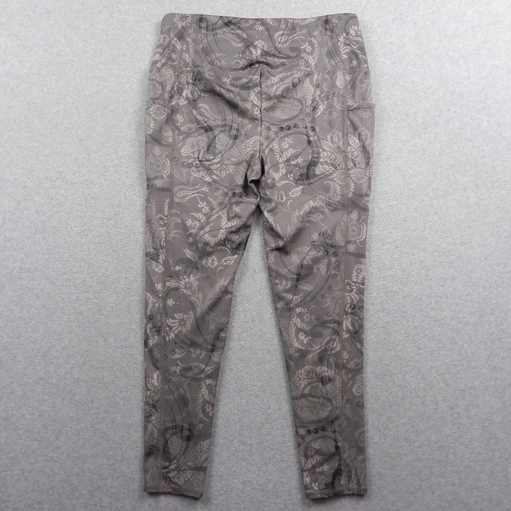 Chico's Zenergy Leggings Womens 2 12/14 Side Pockets Yoga Pants Paisley Floral - Picture 9 of 10